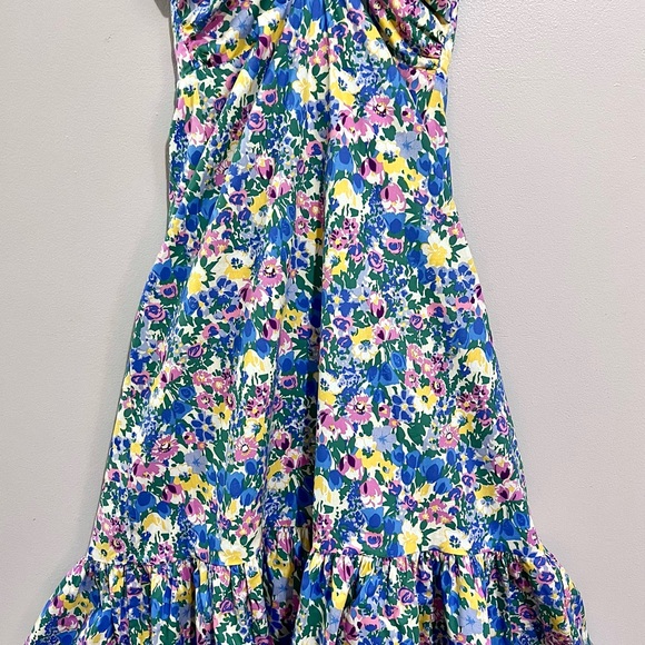 NWT Lulus Stun the Sun Blue Multi-Floral Drawstring Halter Midi Dress MSRP$88 - Picture 10 of 16